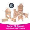 Edushape Wood-Like Soft Baby Blocks for Toddlers 1-3, 30 Pieces