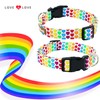 Tunkoo Pride Dog Collar with Colorful Heart, Cute Adjustable Premium