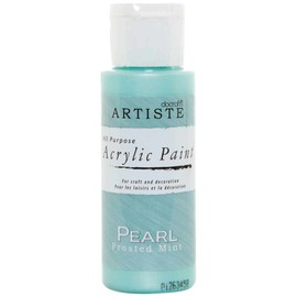 Artiste Acrylic Paint Medium 59ml 2Oz Pearl Frost Mint, Quick-Drying Professional Art, Craft And Hobby Artists Paint, Vibrant Colour, Water-Based Paints Cover All Surfaces With Ease, Ideal For Travel Artists