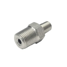 Stainless Steel 316 Reduced Hex Nipple Pipe Fitting, 3/4” x 3/8” NPT Male Thread, up to 6000 PSI