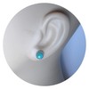 Chrysocolla Stud Earrings in Sterling Silver 6mm