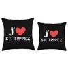 I Love St.Tropez France City Throw Pillow
