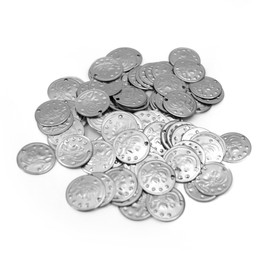 1000 Piece Belly Lady Belly Dancing Coins, With Cavalier Design On One Side - Silver