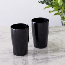 Atlas ASTK-300BK2P Anti-Bacterial Tumbler, 10.1 fl oz (300 ml), Black, Pair of Vacuum Insulated, Zinc Oxide, Ceramic Painting, Sinks