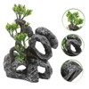 Sosoport Lifelike Fish Tank Decoration Hideaway Cave Fake Aquarium Plants