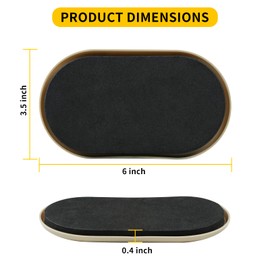 new space Oval Furniture Sliders, 8pcs 3 1/2" x 6" - Reusable Sliders for Carpet, Heavy-Duty Movers - Easily Move & Protect Furniture & Carpet