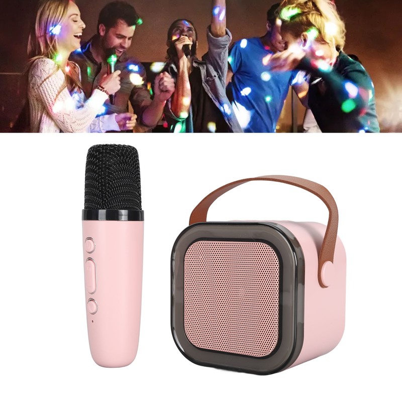 Portable Karaoke Machine LED Dynamic Light Small Bluetooth Speaker with