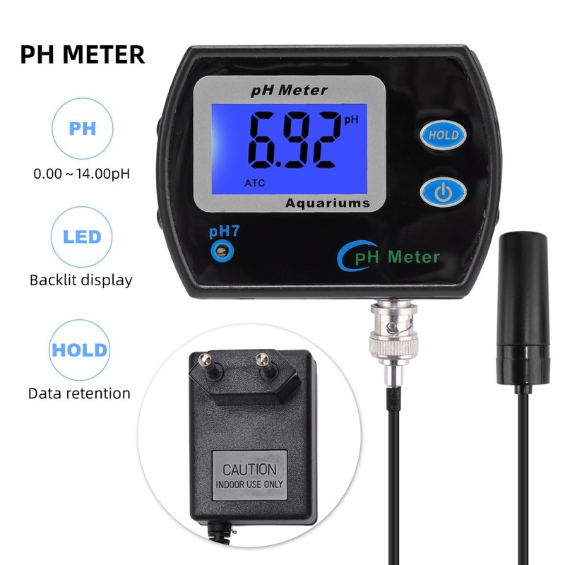 PH Meter LCD Large Screen Display Backlight Water Quality Tester