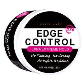 Edge Control Wax for Black Women - Edge Control Gel for Afro Hair - Hair Gel Women - Strong Hold - Non-reasy - No White Residue - Afro Hair Products for Women Gel Hair 4 Ounces