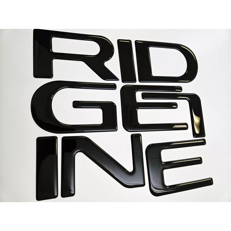 AUTOCARIMAGE RAISED TAILGATE LETTERS for RIDGELINE 2024 2025 GLOSSY BLACK