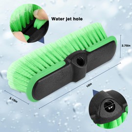 Liqmeivre 10" Car Wash Brush Head,Scrub Brush Attachment for Extension Pole