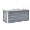 CHARMMA Raised Bed Gray Galvanized Steel 39.4 x 15.7 x