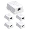 VCELINK Cat6 RJ45 Surface Mount Box Shielded 1-Port, Compatible with