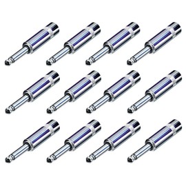 (12 Pack) Neutrik Rean NYS224 1/4" Male Connector TS Long Barrel Nickel/Silver