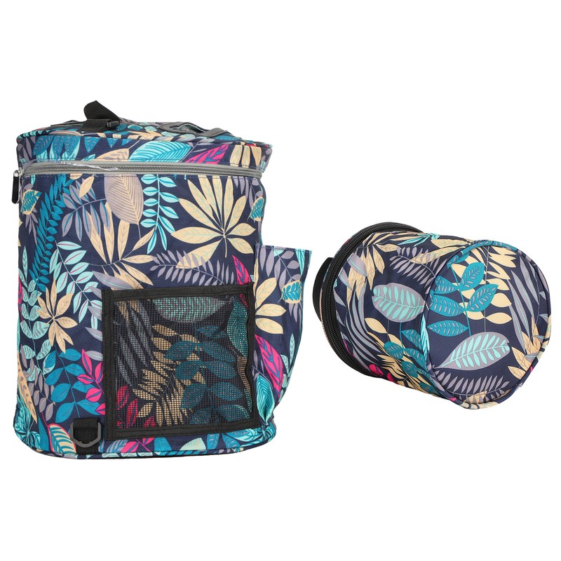 2Pcs Storage Bag 600D Oxford Cloth Printing MultiPocket Hand Strap