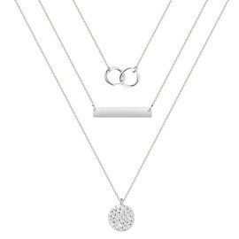 YANCHUN Choker Necklace Layered Stacked Necklace for Women Trendy Dainty Star Heart Circle Chokers Necklacs Christmas Gifts Stocking Stuffers for Women