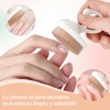 CHERIMOYA Brocha Quitapolvo Para Uñas Profesional Tapa Protectora-Blanco