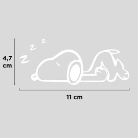 Gesar Light Switch Sticker - Snoopy - Funny Pattern - Car and Motorcycle Sticker - Vinyl Sticker for Socket Size 10 x 5 cm (White)