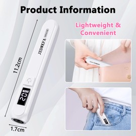 JEDWKFA Mini UV Lamp for Nails, LED Nail Lamp, UV Lamp for Gel Nails, Small UV Lamp for Nails with Stand, 2 Time Keeping Modes, for Curing Nail Glue, Nail Tip, for Beginners