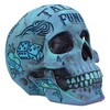 Nemesis Now Aqua Blue Traditional, Tribal Tattoo Fund Skull, Polyresin,