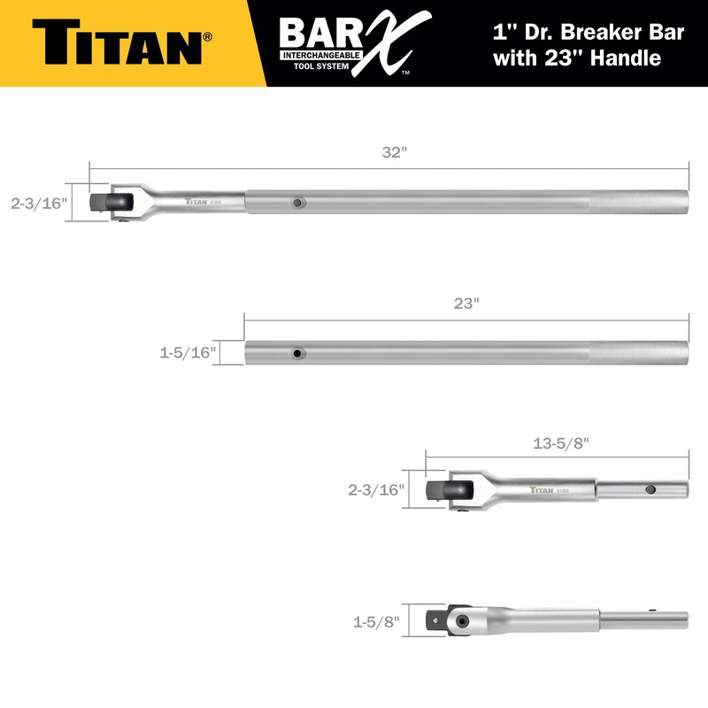 Titan Bar-X 61285 1-Inch Drive 31-Inch Breaker Bar