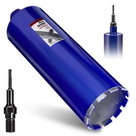 DaduoRi 5" Pro Concrete Core Drill Bit with SDS Plus Adapter (1-1/4"-7 Thread) - 14" Cutting Depth & Upgraded Welded Teeth Core Bits for Concrete with Rebar, Brick, Masonry,Stucco,Mortar,Wet Coring