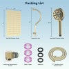 Hibbent 10 Inch High Pressure Rainfall Shower Head Handheld Gold