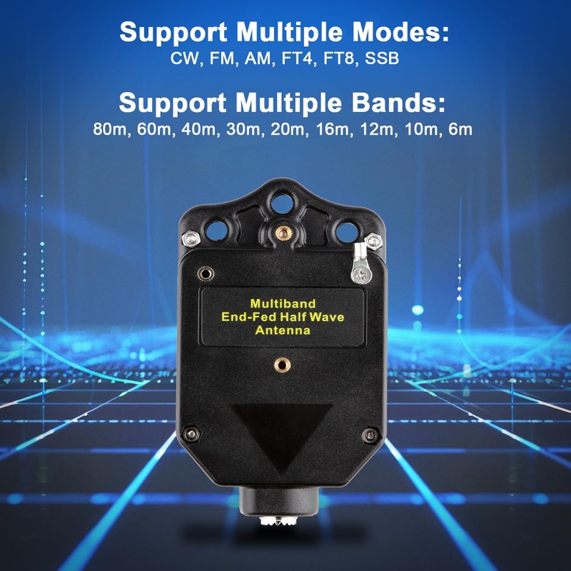 Upgraded 150W HF End Fed Antenna 1-30MHz,1:64 Balun Shortwave Radio