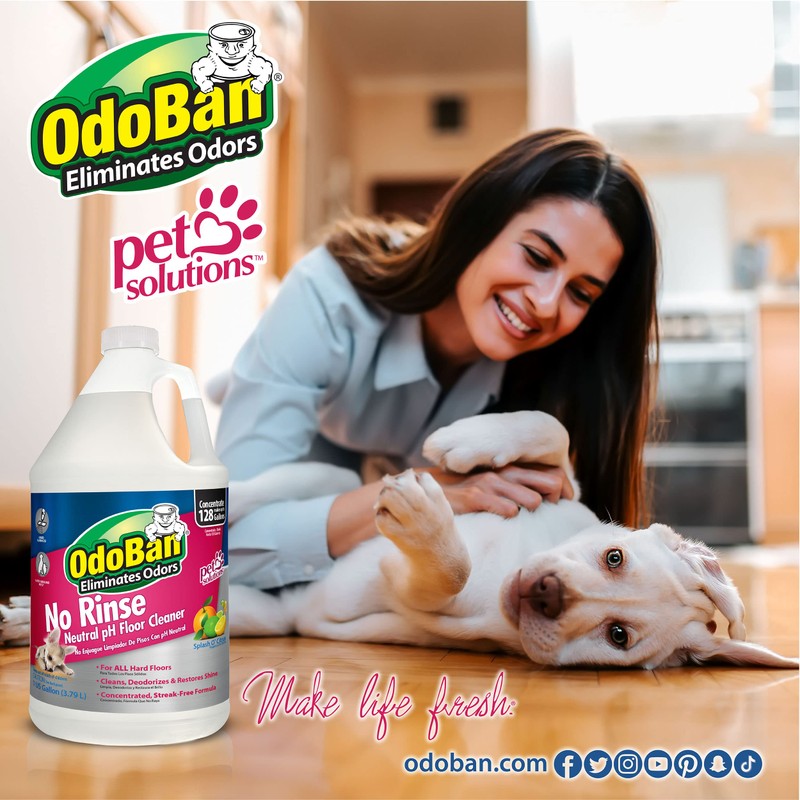 OdoBan Pet Solutions No Rinse Neutral pH Floor Cleaner Concentrate,