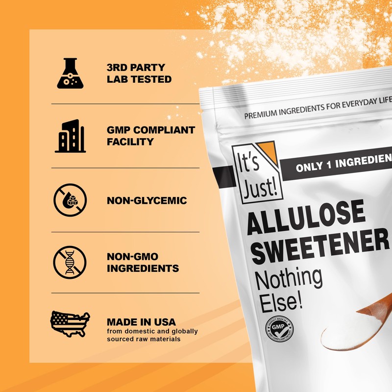 It's Just - Allulose, Sugar Substitute, Keto Friendly Sweetener, Non-Glycemic,