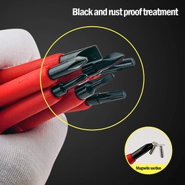 KEWAYO 8-Piece Mini Insulated Screwdriver Set - 500V Rated - Magnetic Tip - Slotted, Phillips, Chinese Plum, Triangular, and More