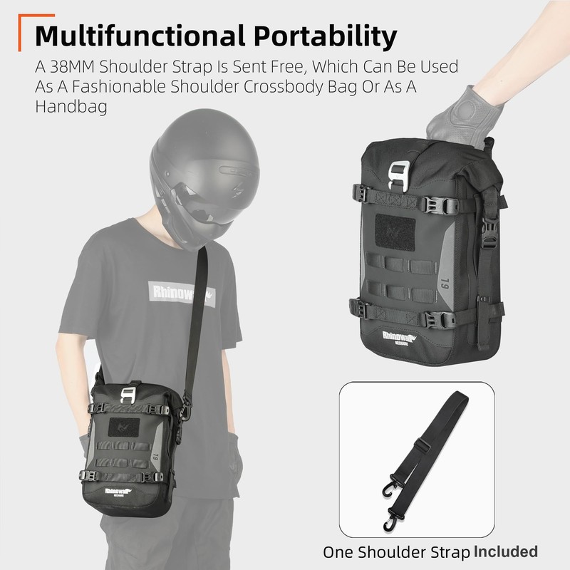 Rhinowalk Motorcycle Crash Bar Bag Waterproof Motorcycle Frame Bag Saddle