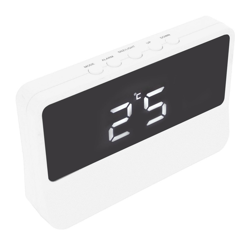 LED Digital Alarm Clock Simple Modern High Definition Display Mirror