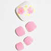 GLAMERMAID Press on Toe Nails, Spring Summer Light Pink Flower