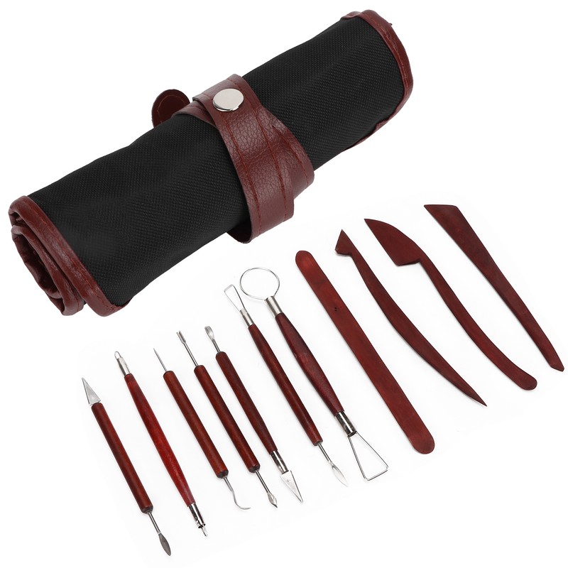 12pcs Soft Clay Carving Tools Multipurpose Stainless Pottery Accessories with