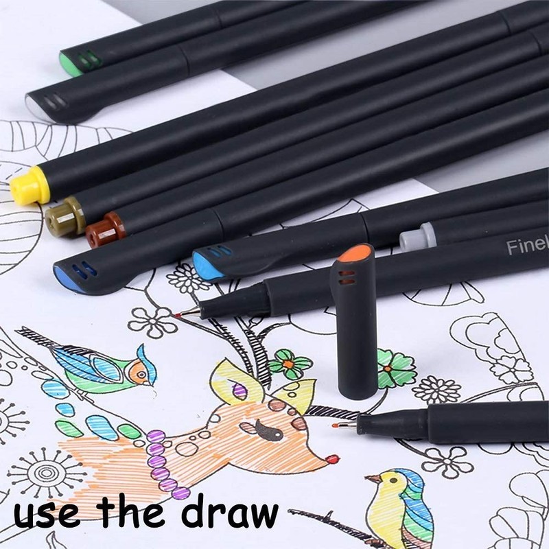 beupro Fineliners Pens, 24 Colors Fine Tip Point Colourful Pens
