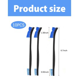FUGLUS 10 Stück teiliges doppelseitiges Pistolenreinigungsbürsten Set, kleine Detaillierungs Fugenbürsten Allzweck Mini Reinigungsbürste steife Borsten Bürsten für Küchenspüle Badezimmer