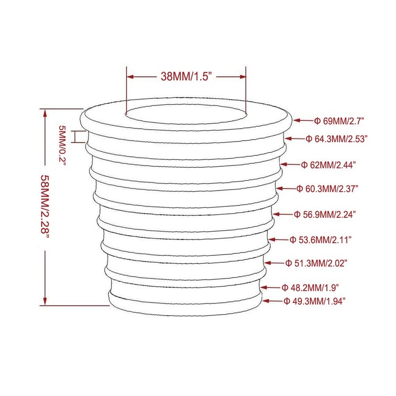 DGQ Patio Umbrella Cone Umbrella Wedge Plug for Patio Table