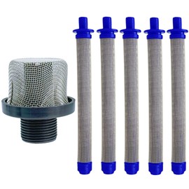 1pcs 288716 3/4-Inch Inlet Strainer Thread & 5 pcs 288749 Airless Spray Gun Filter Combination fits Airless Paint Sprayers Gun