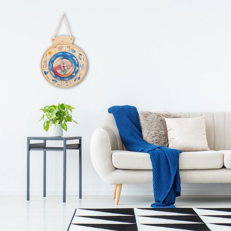 Kids Cognitive Calendar Clock Weather Cloud Seasons Temperature Early Learning