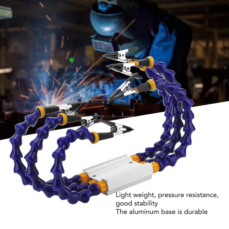 Soldering Helping Hands ABS Flexible Arm Aluminum Alloy Base Third