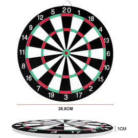 Dart Game Set, Dartboard with Arrows, Safety Dartboard, Dart Board with 4 Darts, Steel Dartboard, Double-Sided Dartboard, Soft Dartboard, Safety Darts, Gifts & Toys, 12 Inches