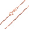 Simple Thin 2MM Rose Gold Plated .925 Sterling Silver Rolo