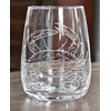 HullSpeed Designs Blue Crab Engraved Stemless Wine Glasses (set of