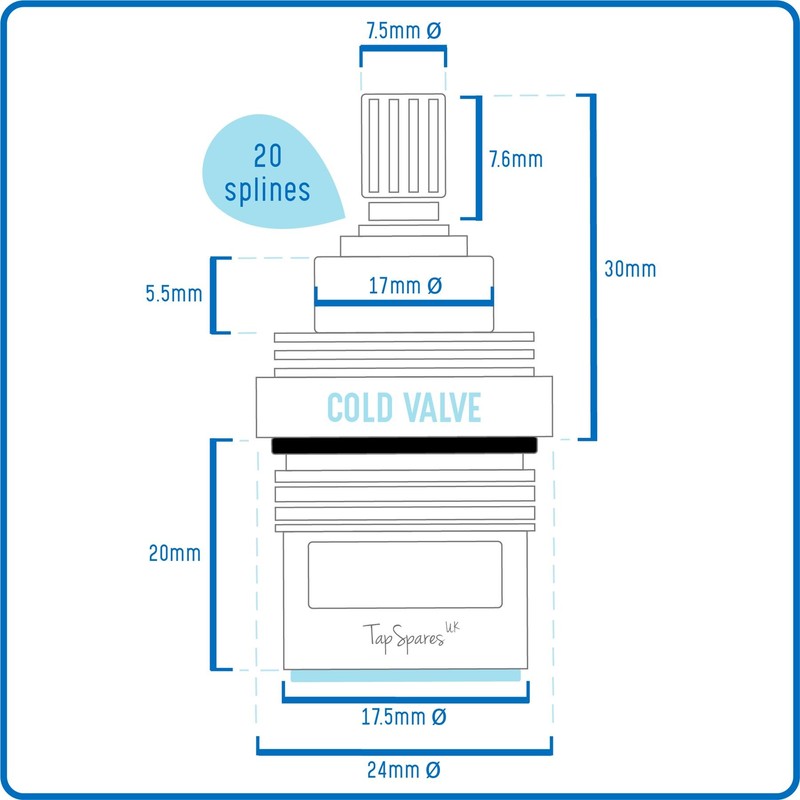 Replacement Valve Pair Cartridges Spares | John Lewis Curve Kitchen