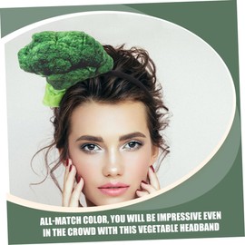 Beatifufu 2pcs Vegetable Headband Vegetables Face Washing Headbands Holiday Hair Accessories for Women Party Headpiece Vegetable Headpiece Taste Decorations Fabric Miss