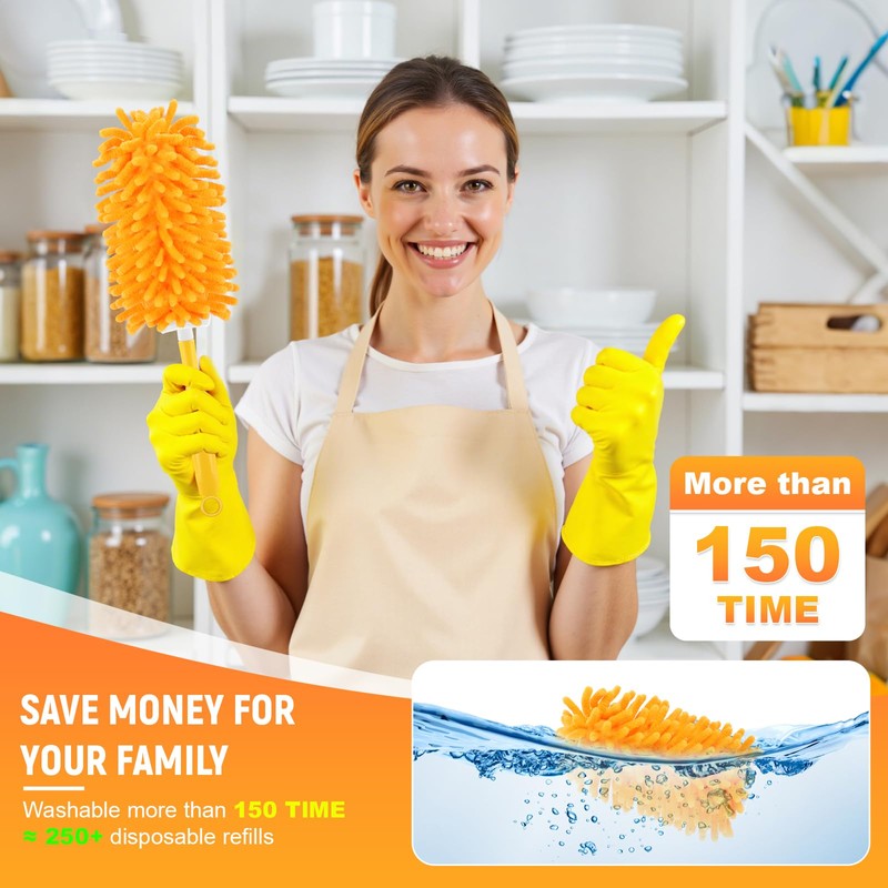 Reusable Duster Refill for Swiffer Duster Refill, 360° Heavy Duty