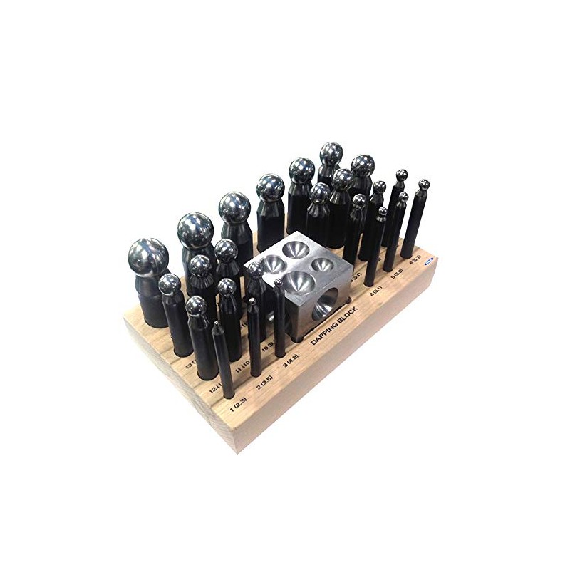 Dapping Set Punches & Block Steel Forming 24 pc for