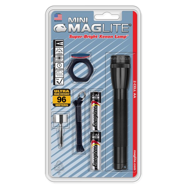 MagLite M2A01CMaglite Mini Incandescent 2-Cell AA Flashlight Combo, Black