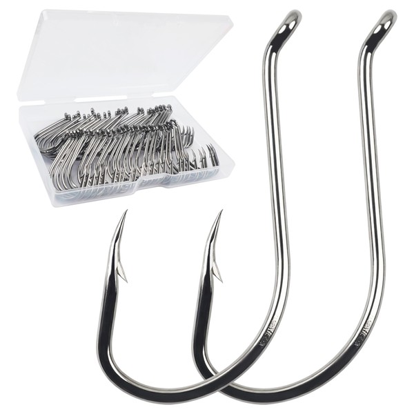 Octopus Fishing Hooks-120pcs Sport Circle Hooks Octopus Beak Offset Fishing